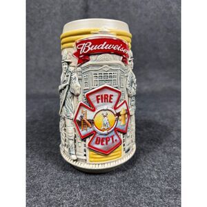 2001 Budweiser Honor and Courage Firefighters Ceramic Beer Stein CS470